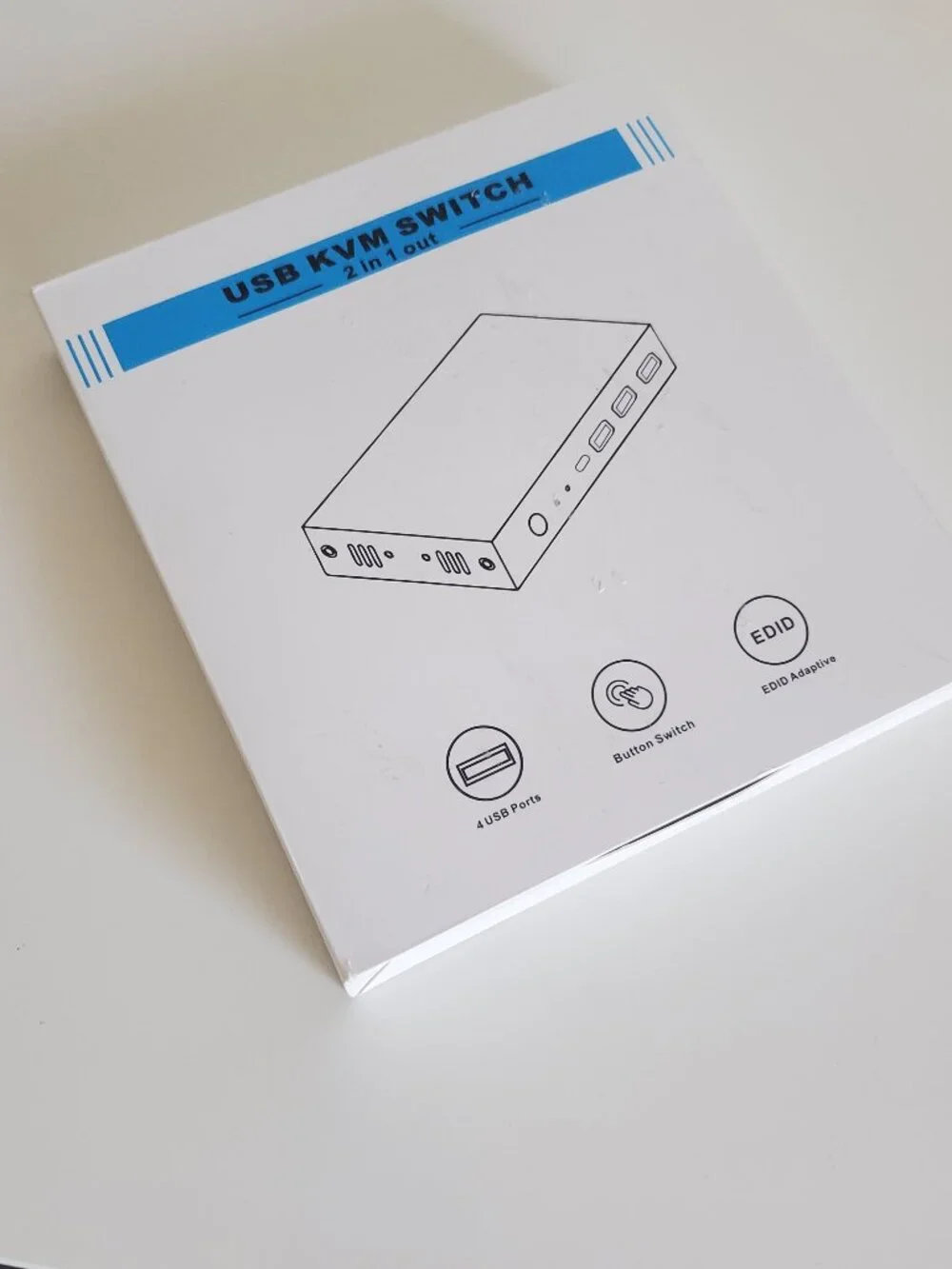(NEW) HDMI KVM Switch 1 Monitor 2 Computers 4K@60HZ 2 Port KVM Switcher